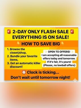 Flash Sale Promotional Poster - Orange and Yellow